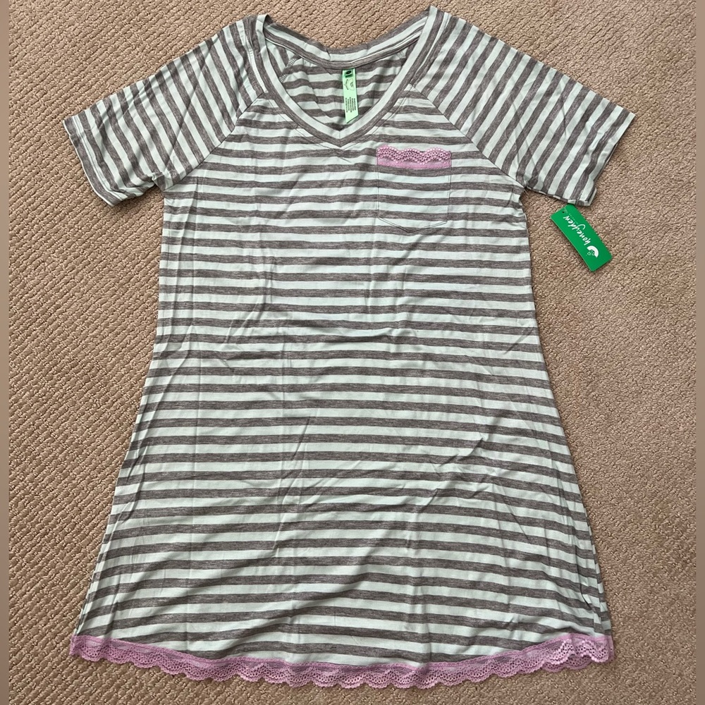 Honeydew intimates dress all American rayon and lace sleep shirt dress
